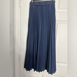 SHEIN Navy A-Line Pleated Skirt